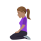 Woman Kneeling- Medium Skin Tone emoji on Emojione
